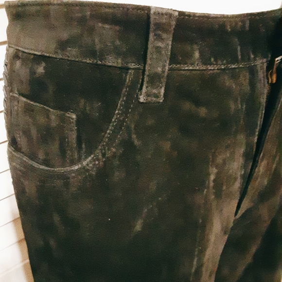 100% Leather Lightweight Suede by Chicos with Leather Braiding Down the Sides - Picture 8 of 16